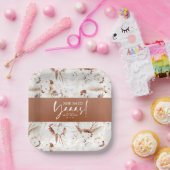 Ze zei ja Terracotta Witte Bloemige Bruiloft Feest Papieren Bordje (Feest)