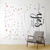 Ze zei ja trouwfoto Booth achtergrond banner Wandkleed (In Situ (horizontaal))