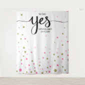 Ze zei ja trouwfoto Booth achtergrond banner Wandkleed (Voorkant)