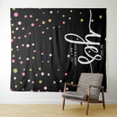 ze zei ja trouwfoto Booth backdrop banner Wandkleed (In Situ (horizontaal))