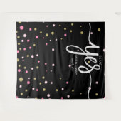 ze zei ja trouwfoto Booth backdrop banner Wandkleed (Voorkant (horizontaal))