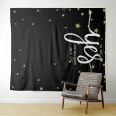 ze zei ja trouwfoto Booth backdrop banner Wandkleed (In Situ (horizontaal))