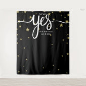 ze zei ja trouwfoto Booth backdrop banner Wandkleed (Voorkant)