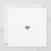 Ze zei ja Typografie Dusty Blue Save the Date Kaart (Achterkant)