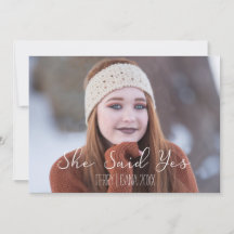 Ze zei ja, Typografie Wedding Annoucement