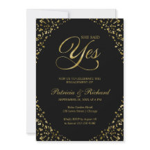 Ze zei ja Uitnodiging van de Engagement Party