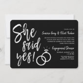 Ze zei ja | Uitnodiging voor diner ter gelegenheid (Voorkant)