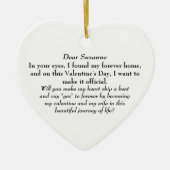 Ze zei ja! Valentijnsdag huwelijksaanzoek Keramisch Ornament (Voorkant)