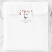 Ze zei ja  veer Floral Engagement Party Vierkante Sticker (Tas)
