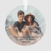 Ze zei ja! Verloving 2 Sided Photo Kerstmis Ornament (achterkant)