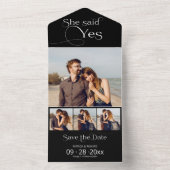 Ze zei ja Verloving aankondiging behalve datum (Binnen)