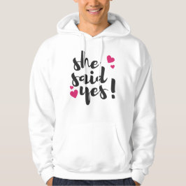 Ze zei ja! Verloving gevierd – Romantisch Hoodie