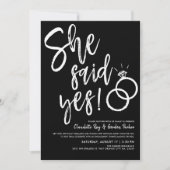 Ze zei ja! | Verloving in zwart Kaart (Voorkant)