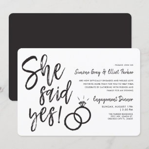 Ze zei ja   Verloving met dubbele ringen Kaart