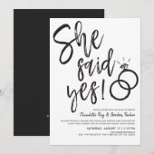 Ze zei ja! | Verloving met vrienden Kaart (Voorkant / Achterkant)