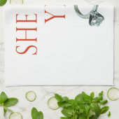 Ze zei ja Verloving Theedoek (Gevouwen)