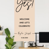 Ze zei ja Verloving welkom Poster (Thuiskantoor)