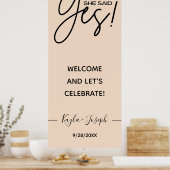 Ze zei ja Verloving welkom Poster (Keuken)