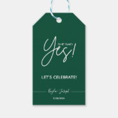 Ze zei ja verlovingsfeest cadeaulabel (Voorkant)