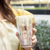 Ze zei ja verlovingsfeest leuk acryl drinkbeker