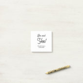 Ze zei ja verlovingsfeest naam datum eenvoudig min post-it® notes (Op bureau)
