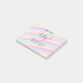 Ze zei ja verlovingsfeest roze blauw geel ste post-it® notes (Schuin)