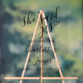 Ze zei ja Verlovingsfeest welkom Acryl Bord (Neutraal)