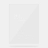 Ze zei ja Vrijgezellenfeest acryl welkomstbord Acryl Bord (Voorkant)