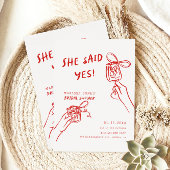 Ze zei ja! Vrijgezellenfeest geïllustreerd Kaart