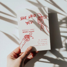 Ze zei ja! Vrijgezellenfeest geïllustreerd Kaart