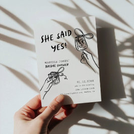 Ze zei ja! Vrijgezellenfeest geïllustreerd Kaart