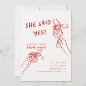 Ze zei ja! Vrijgezellenfeest geïllustreerd Kaart (Voorkant)