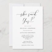 Ze zei ja Vrijgezellenfeest Kaart (Voorkant)