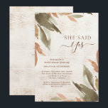 Ze zei ja Vrijgezellenfeest van Rustic Greenery Kaart<br><div class="desc">Deze prachtige waterverf brudal doucheuitnodiging zal alleen maar de perfecte aanvulling zijn op de luxe elegantie van uw evenement.</div>