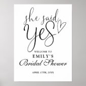 Ze zei ja Vrijgezellenfeest welkomstteken Poster (Voorkant)