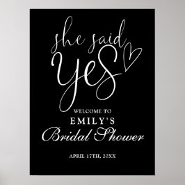 Ze zei ja Vrijgezellenfeest welkomstteken Poster