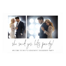 Ze zei: Ja, we gaan naar het Verloving van de Foto