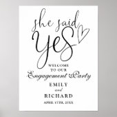 Ze zei ja: Welkom bij Engagement Party Poster (Voorkant)