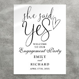 Ze zei ja: Welkom bij Engagement Party Poster