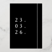 Ze zei ja zwart foto Verloving aankondiging (Achterkant)