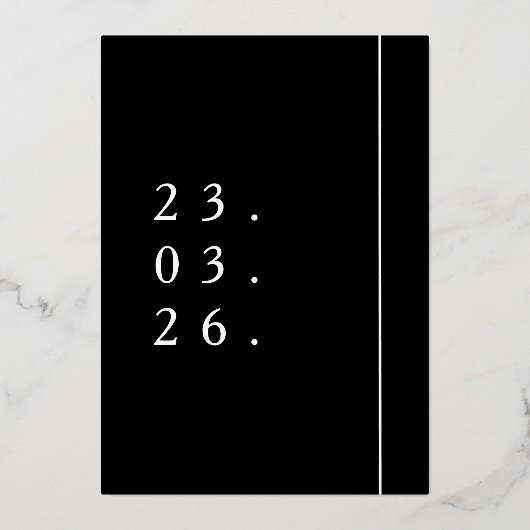 Ze zei ja zwart foto Verloving aankondiging (Achterkant)