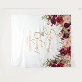 Ze zei jaBloemrijke bordeauxrode achtergrond voor  Wandkleed (Voorkant (horizontaal))