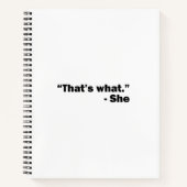 Ze zei: notitieboek (Voorkant)