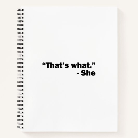 Ze zei: notitieboek (Voorkant)