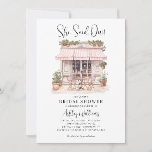 Ze zei Oui Ja Paris Frans Café Vrijgezellenfeest Kaart