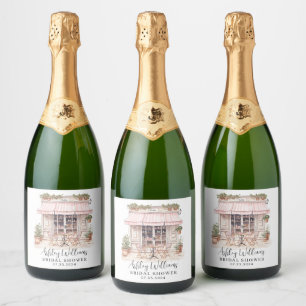 Ze zei Oui Ja Paris Frans Café Vrijgezellenfeest Sparkling Wijnetiket