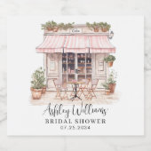 Ze zei Oui Ja Paris Frans Café Vrijgezellenfeest Sparkling Wijnetiket (Enkel label)