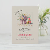 Ze zei Oui Macaron Frans Vrijgezellenfeest Fête Kaart (Staand voorkant)