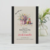 Ze zei Oui Macaron Frans Vrijgezellenfeest Kaart (Staand voorkant)