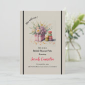 Ze zei Oui Macaron Frans Vrijgezellenfeest Kaart (Staand voorkant)